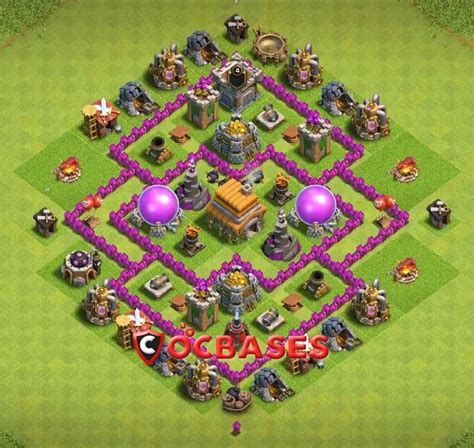 town hall 6 base best defense.